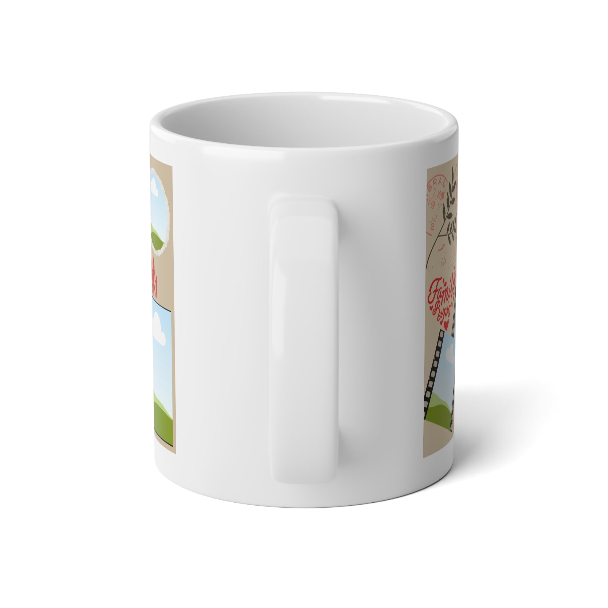 Family Photo Collage Mug | 20oz Jumbo Ceramic Coffee Cup