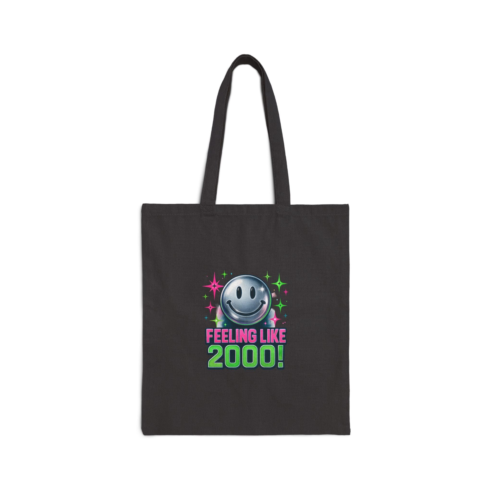 Feeling Like 2000! Retro Smiley Canvas Tote Bag