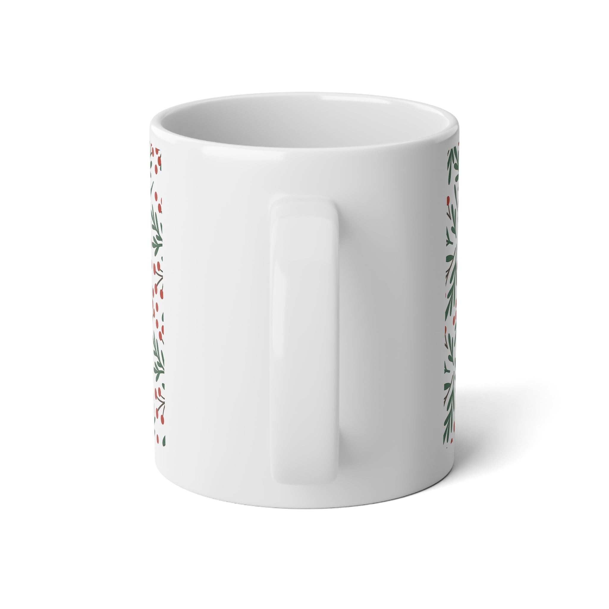 Holly Berry Pattern Mug | 20oz Jumbo Coffee Mug