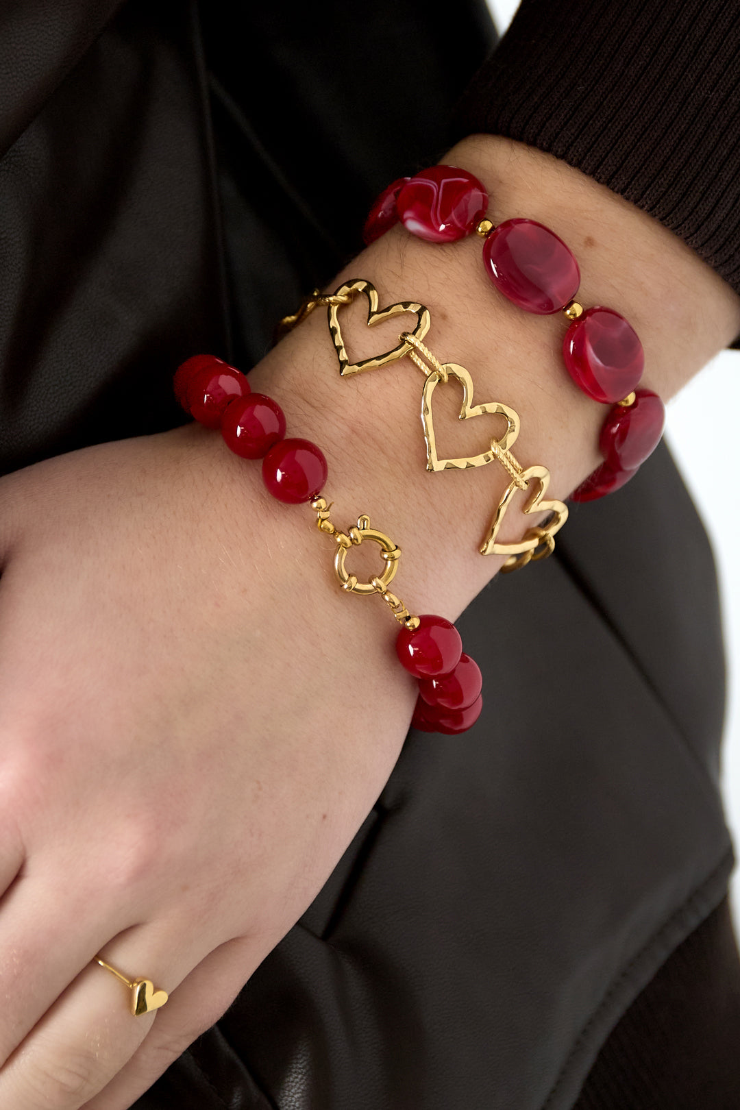 Resin Beaded Bracelets Beads DIY Daily Simple Series Women's jewelry-12mm